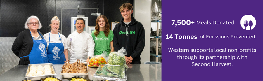 Western partners with Second Harvest to support local communities and reduce food waste.