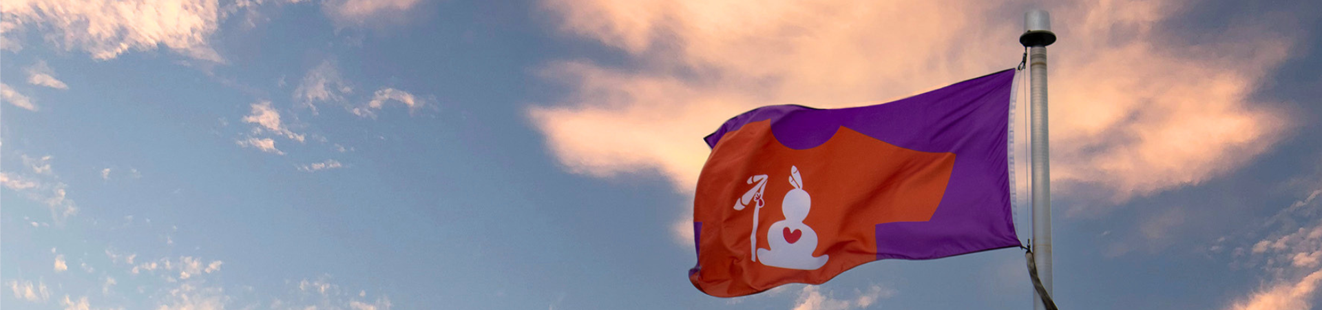 Truth and reconciliation flag on Western campus